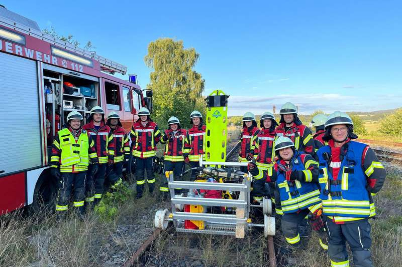 Übung mit Bahn-Rettungssatz